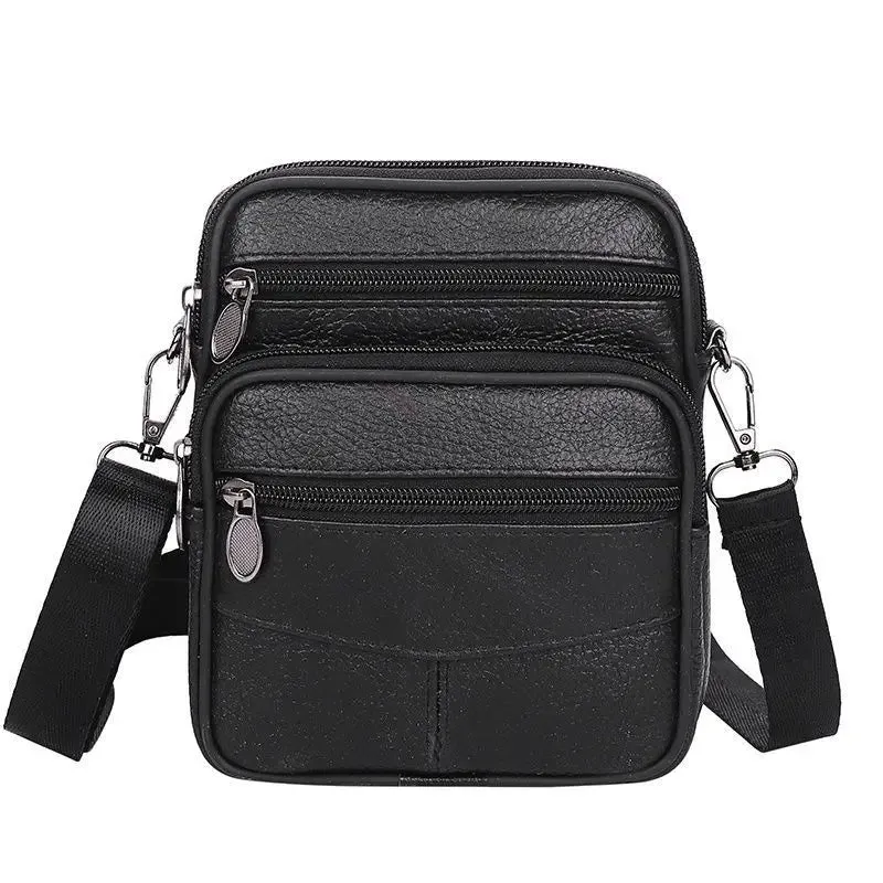 High-Quality Men's Genuine Leather Crossbody Messenger Bags: Fashionable Messenger Bag for Business and Fashion-Conscious Men