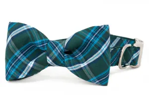 Hunter Plaid Bow Tie Dog Collar