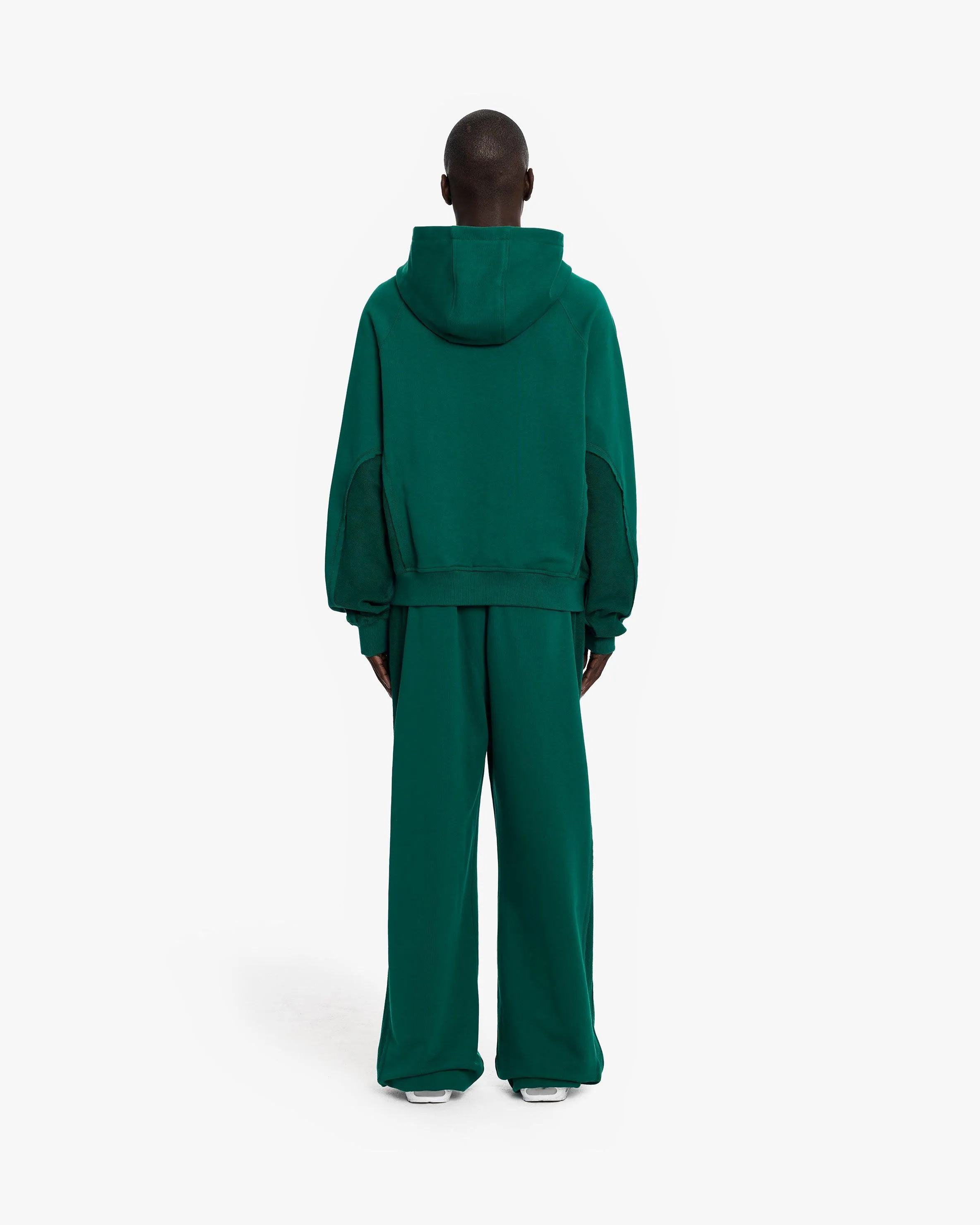 INSIDE OUT ZIP HOODIE FORREST GREEN