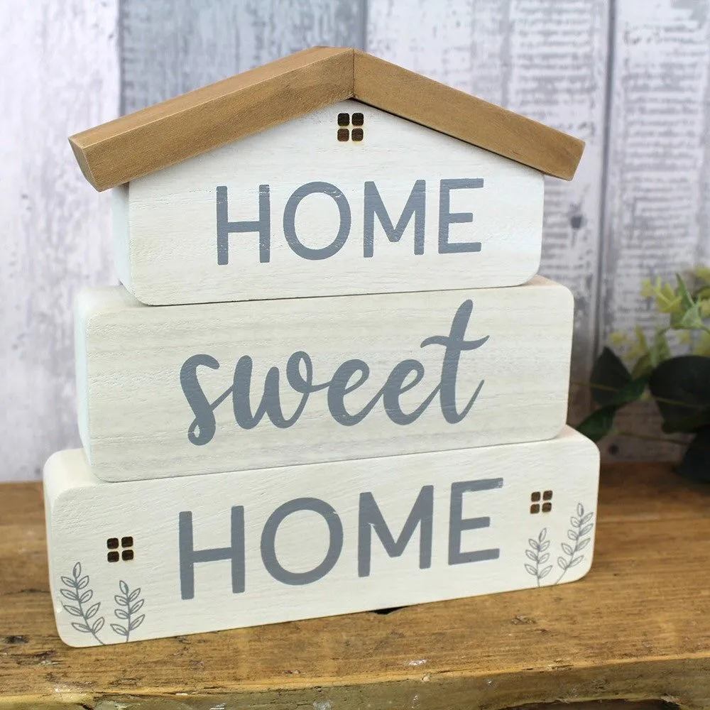 Langs 21cm Wooden Home Sweet Home House Block