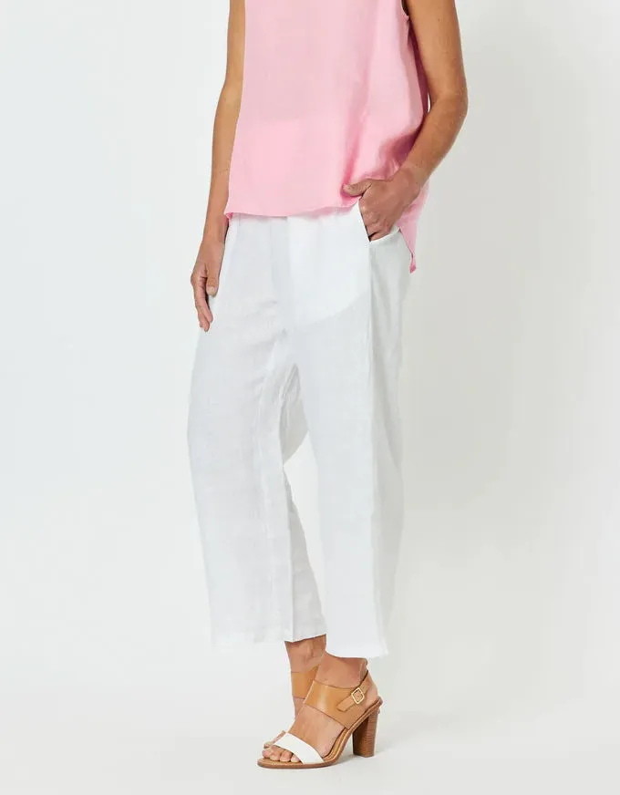 Lara Wide Leg Pant White