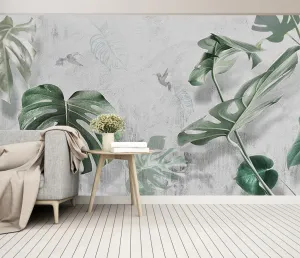 Large Green Leaf Wallpaper Murals - Stunning Wall Décor