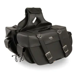 Large Zip-Off PVC Throw Over Saddle Bag (16X11X6X22)