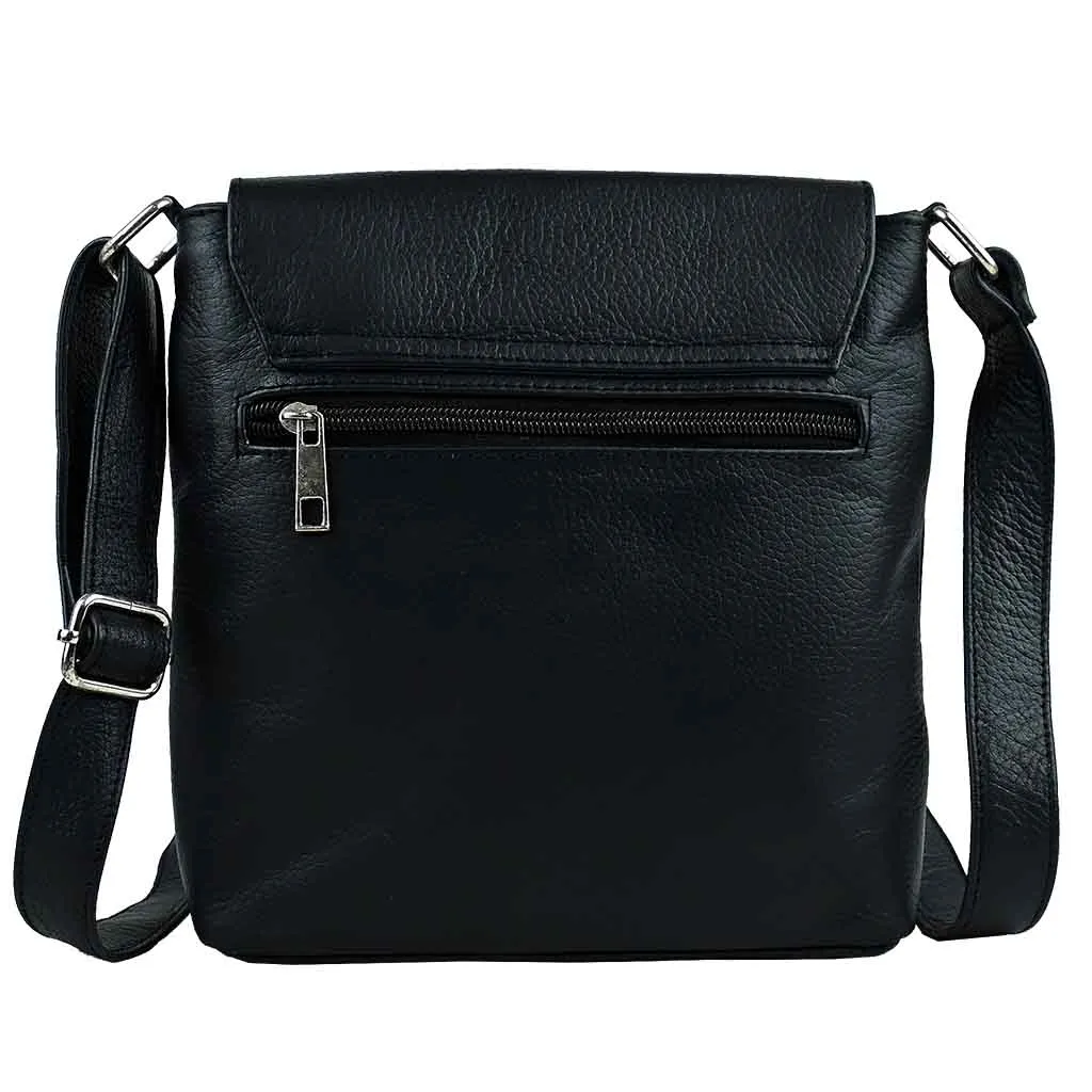 Leather Crossbody Bag Black Rover Leather Sling Bag