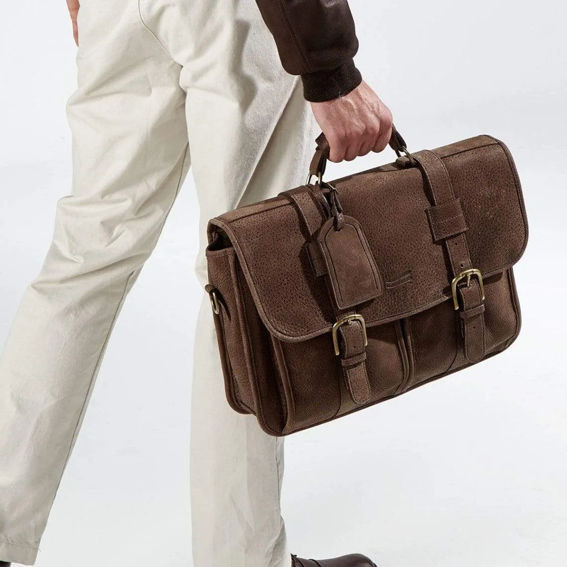 Leather flight bag