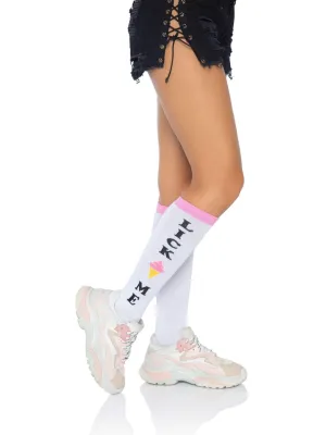 Leg Avenue Lick Me Knee Socks