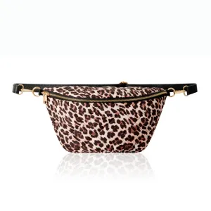 Leopard Print Puffer Crossbody Bag