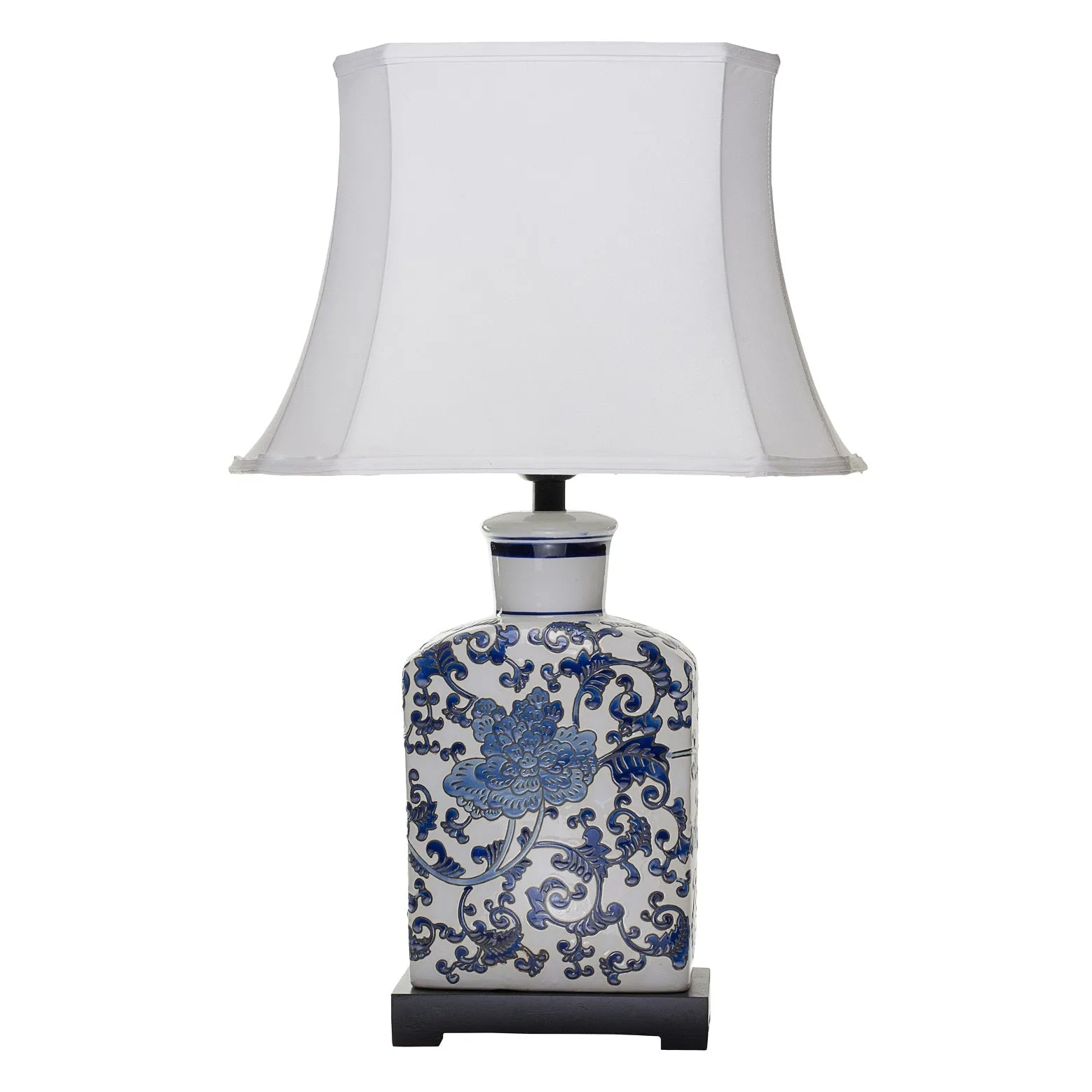 Lolly Blue and White Ceramic Traditional Table Lamp