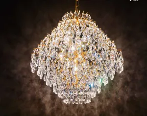 Luxurious Asfour Lead Crystal Centrepiece Ceiling Light In Several Sizes From 30 To 120 Cm