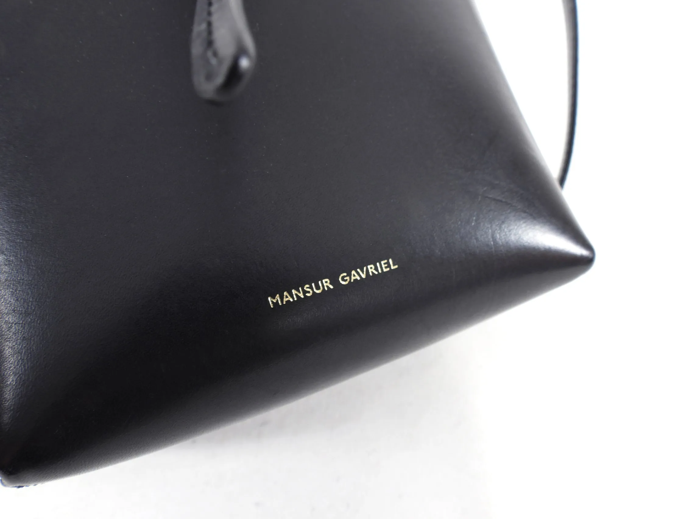 Mansur Gavriel Mini Mini Black Red Bucket Bag