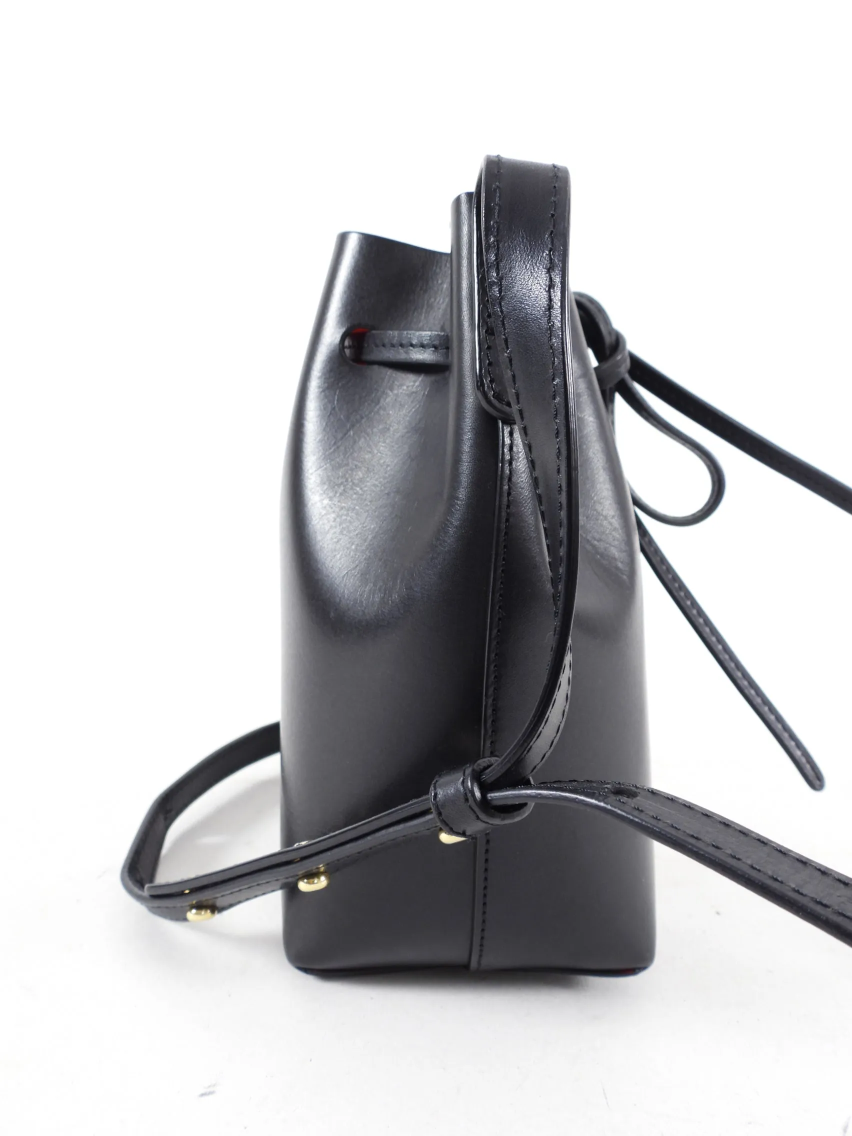 Mansur Gavriel Mini Mini Black Red Bucket Bag