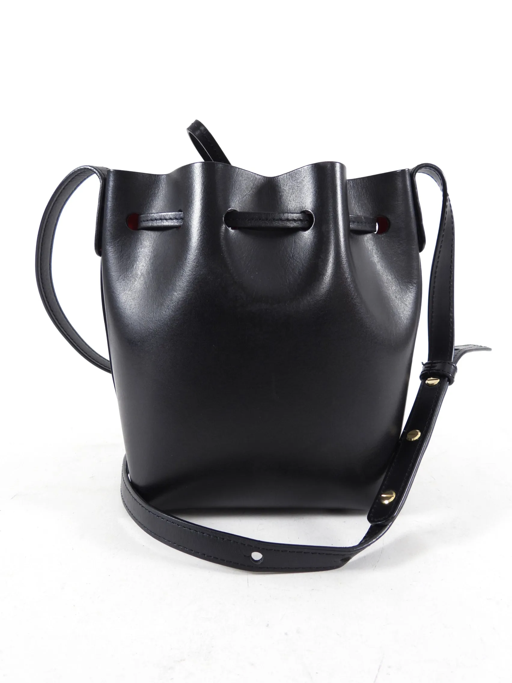 Mansur Gavriel Mini Mini Black Red Bucket Bag