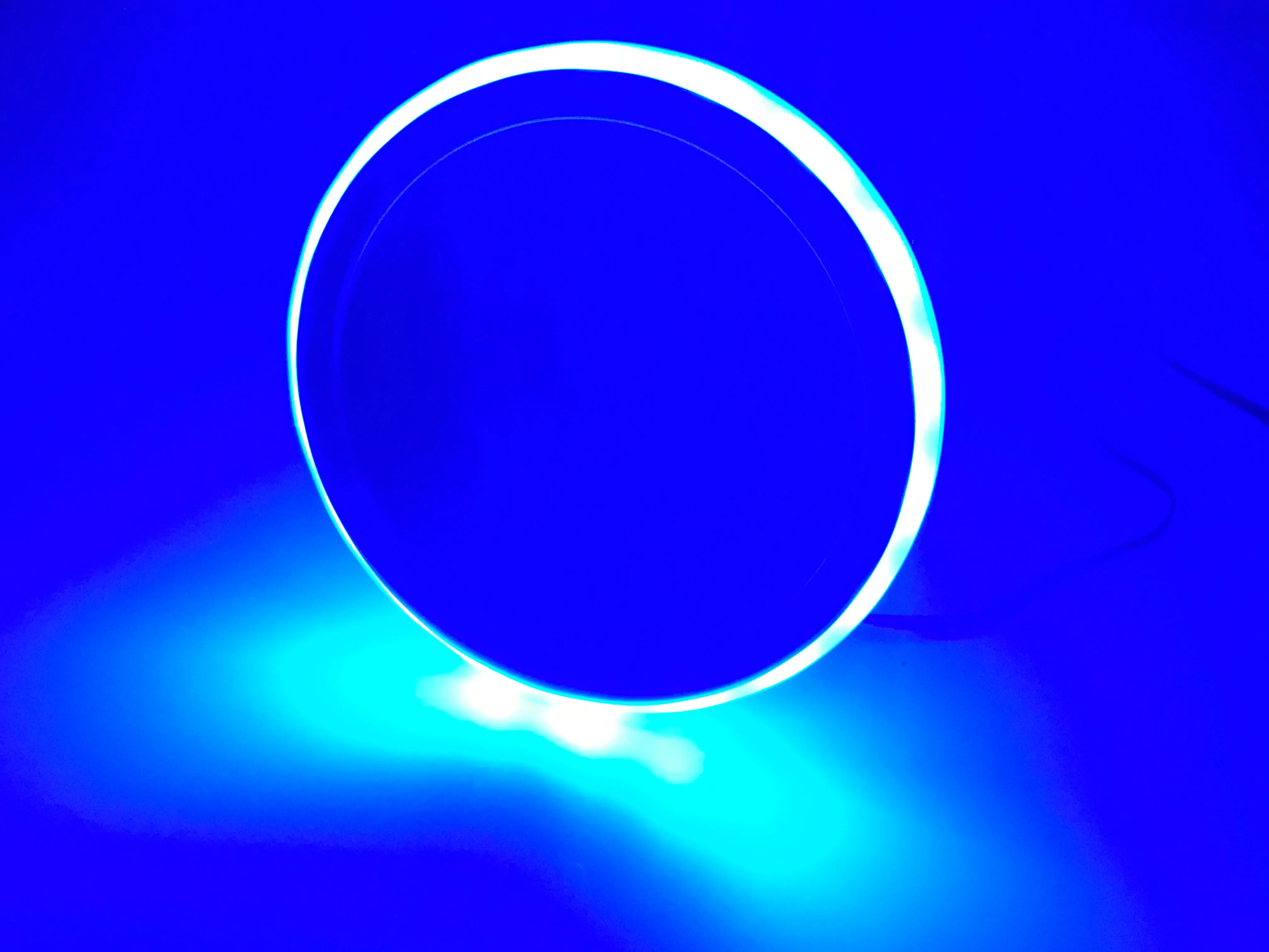 Marine City Blue LED Light Ring Stainless-Steel Cup Drink Holder with Drain (1pcs)