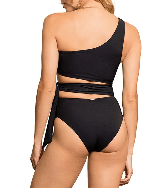 Midnight Black Stunning Cut Out One Piece Negro