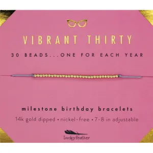 Milestone Birthday Bracelet - Vibrant Thirty