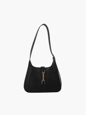 Minimalist Faux Leather Saddle Shoulder Bag