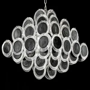 Modernist Mid-Century Disc Chandelier In Custom Colours