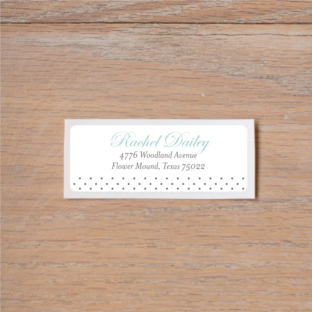 Monogram Block Return (Home) Address Labels