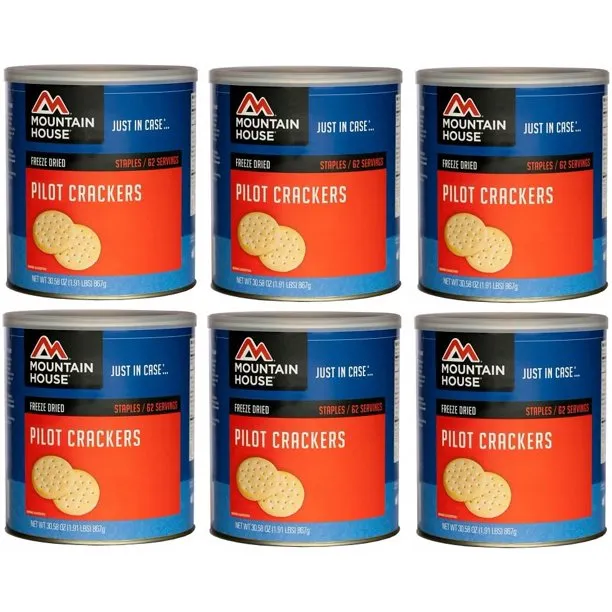 Mountain House Pilot Crackers #10 Can Freeze Dried Food - 6 Cans Per Case