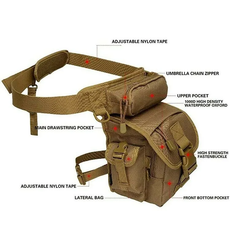 MROYALE™ Tactical Drop Leg Utility Pouch -  Military Thigh Outdoor/Hiking/Camping Pack