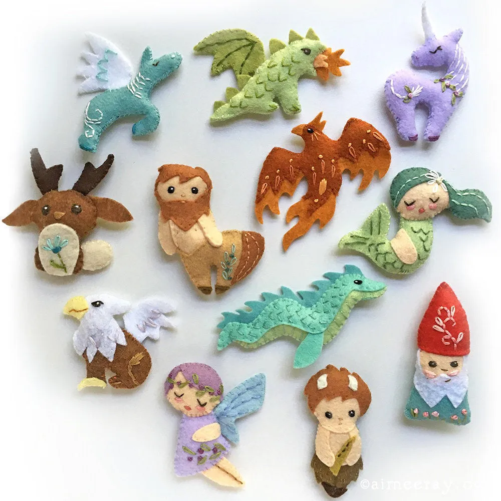 Mythical Creatures Felt Pattern