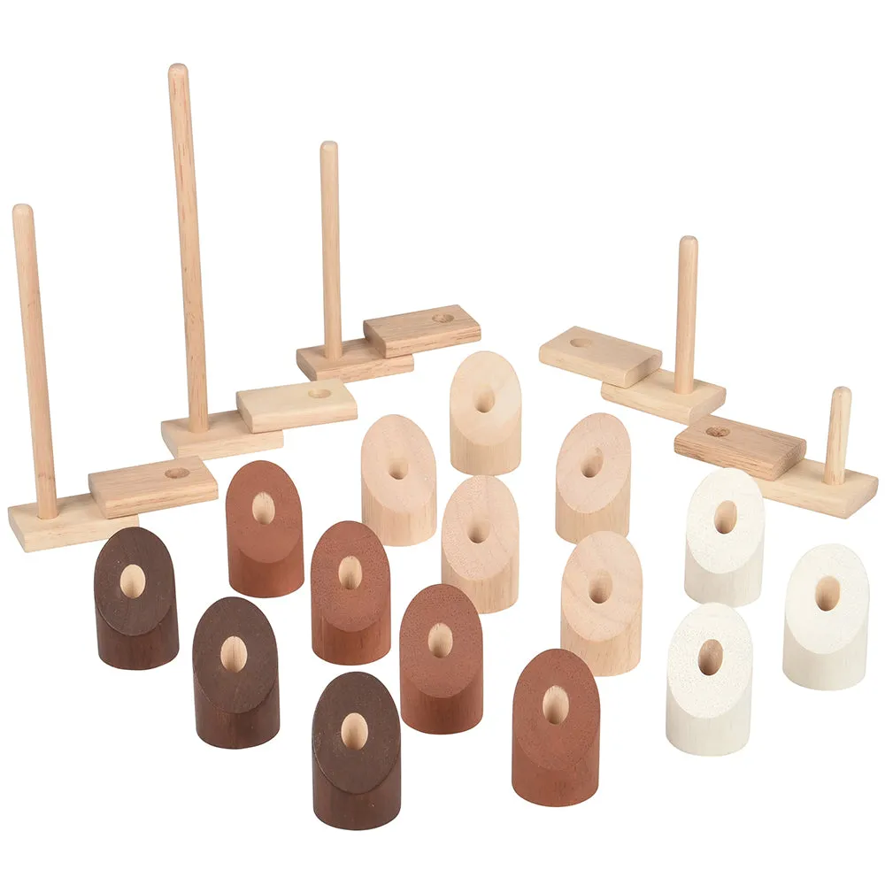 Natural Geo Stacker | 20-Piece Wooden Eco-Friendly Set