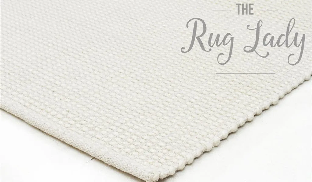 Natural White Scandinavian Wool Rug