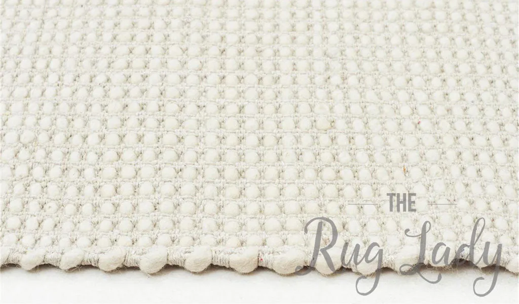 Natural White Scandinavian Wool Rug