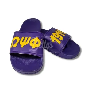 Omega Psi Phi ΩΨΦ Sandals with Drawstring Travel Bag