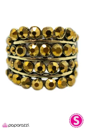 Open Door Jewelry - Cha-Ching - Brass Ring - Paparazzi Accessories