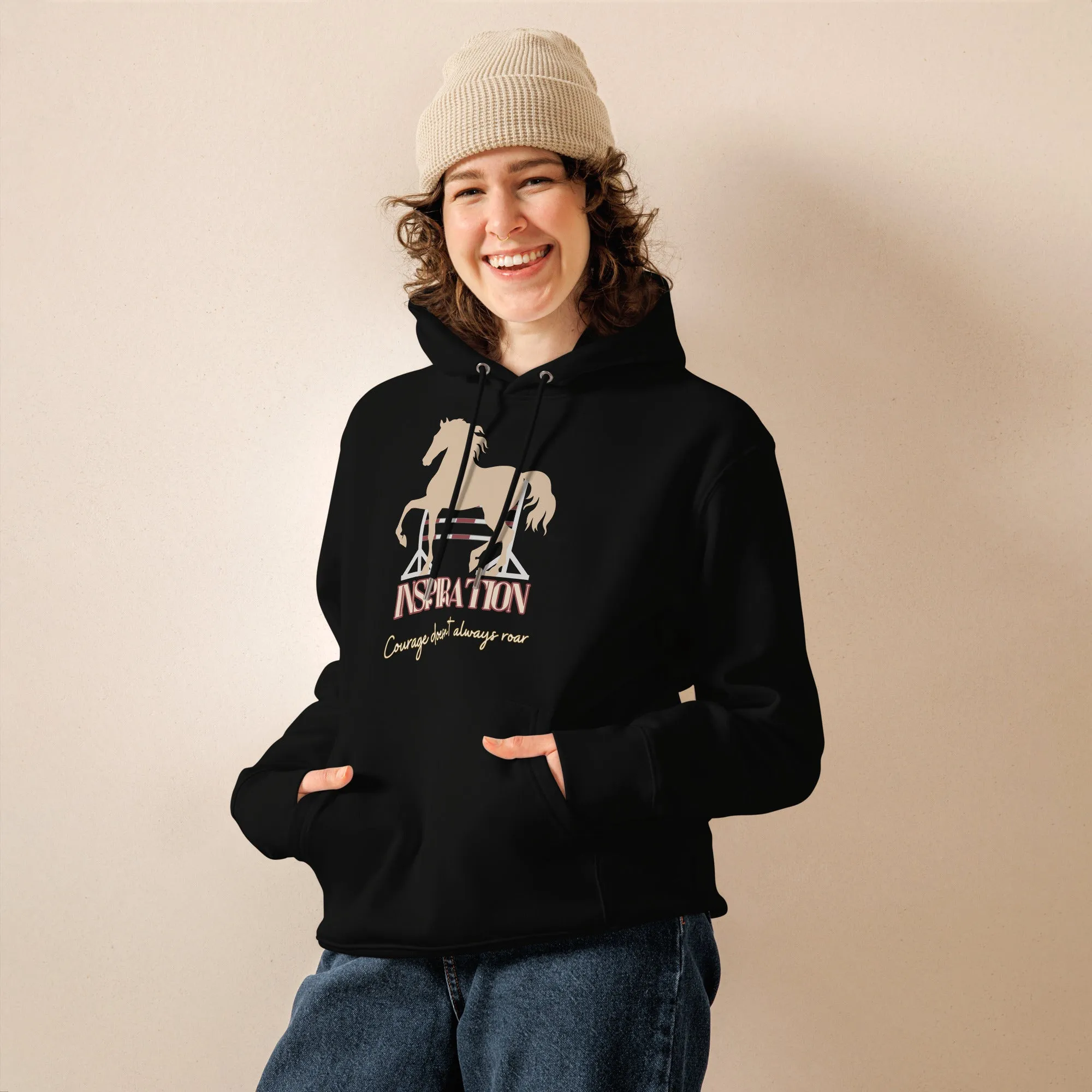 Organic Cotton Hoodie with Horse Print - Vegan & Eco-Friendly