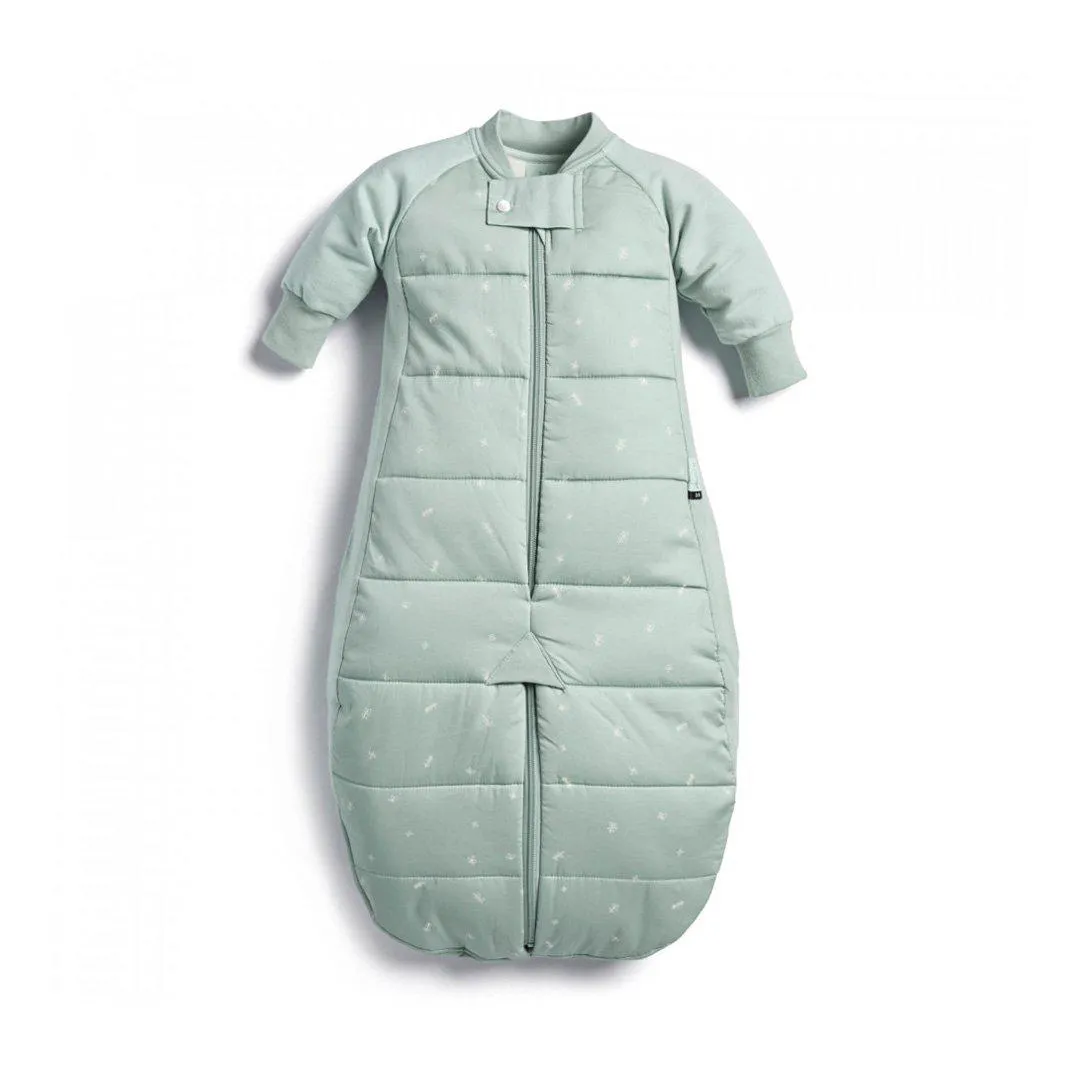 Outlet - ergoPouch Organic Winter Long Sleeved 2 in 1 Sleeping Suit Bag - Sage - 2.5 TOG