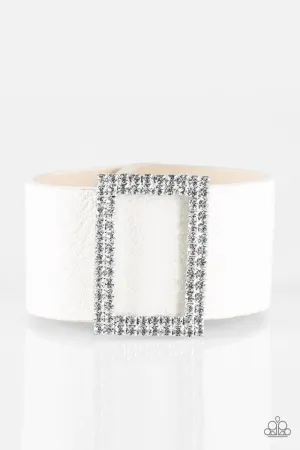 Paparazzi Bracelet ~ STUNNING For You - White