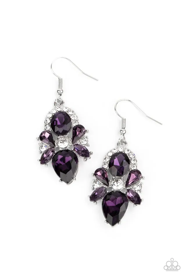 Paparazzi Earring ~ Stunning Starlet - Purple