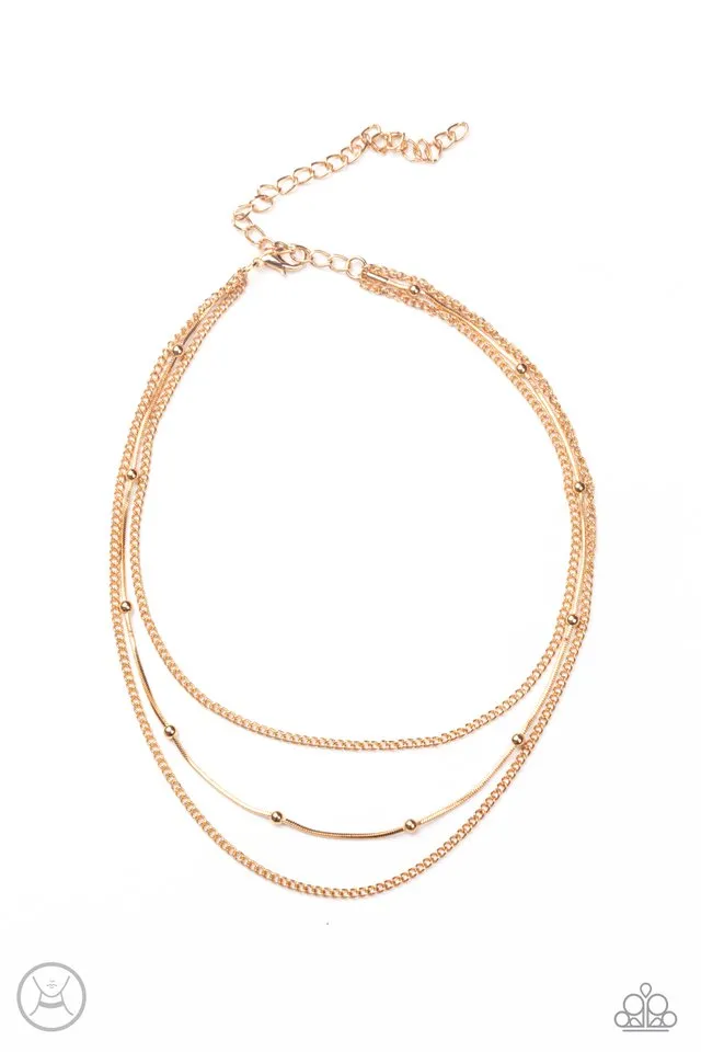 Paparazzi Necklace ~ Subtly Stunning - Gold