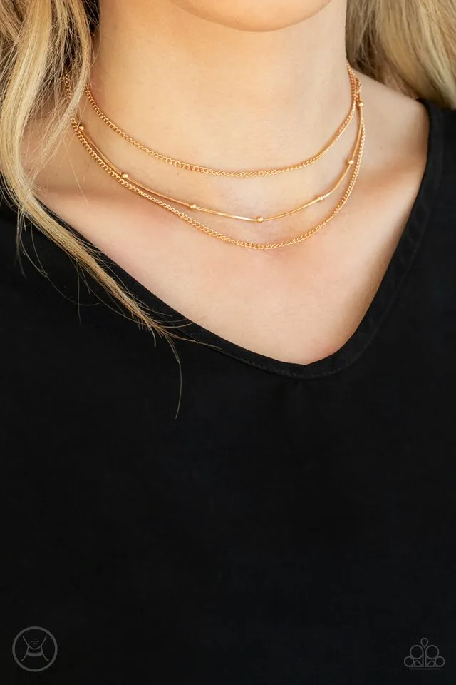 Paparazzi Necklace ~ Subtly Stunning - Gold