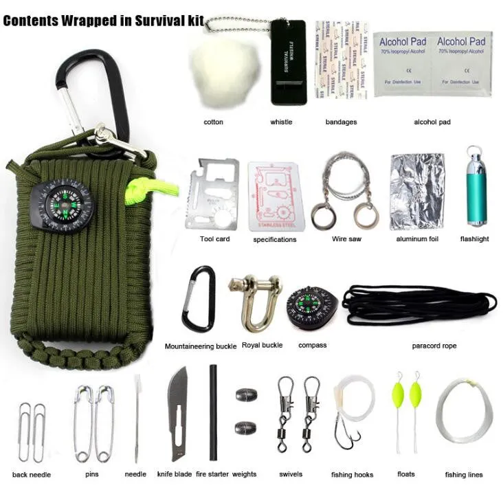 Paracord Gear Emergency 27 in 1 Survival Kit