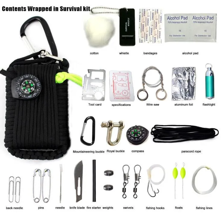 Paracord Gear Emergency 27 in 1 Survival Kit