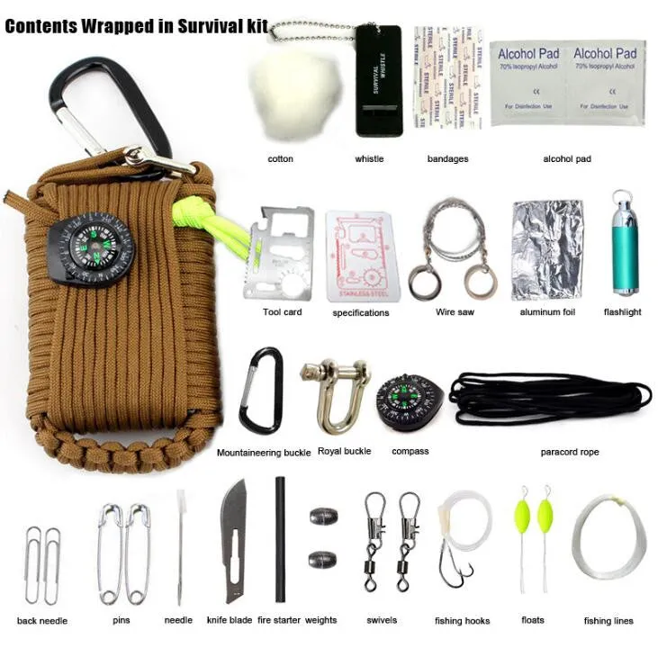 Paracord Gear Emergency 27 in 1 Survival Kit