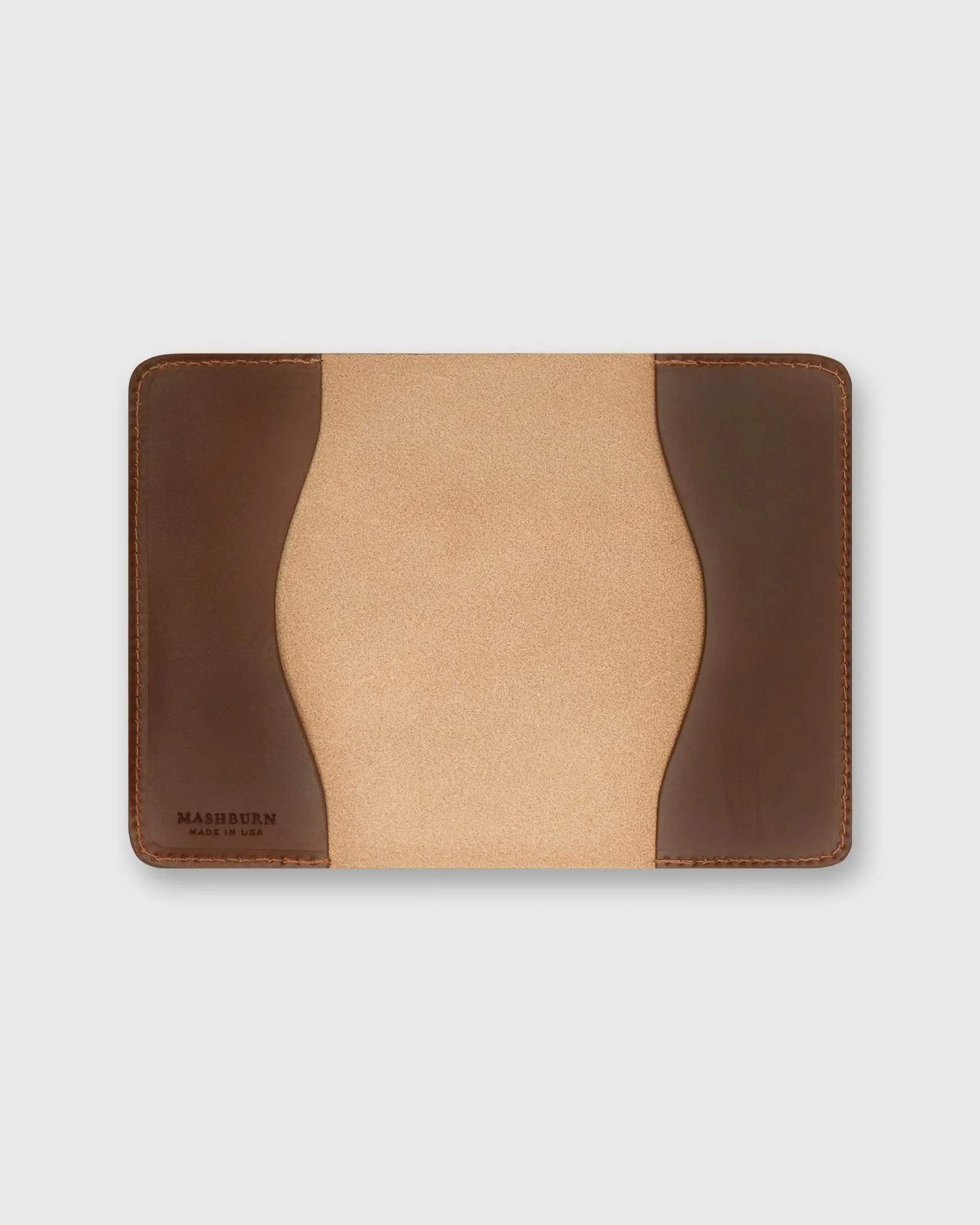 Passport Holder in Medium Brown Leather