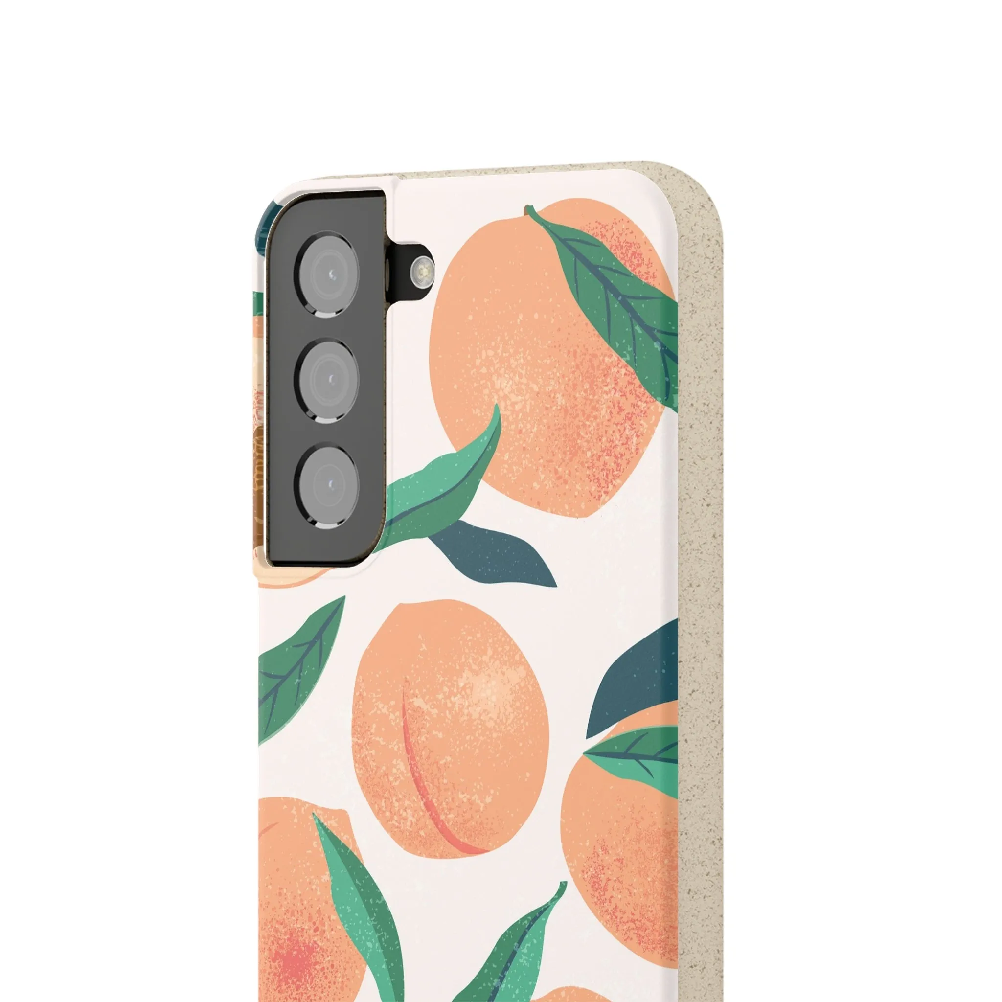 Peaches iPhone 13 12 11 Pro Case, Fruit Compostable Vegan Biodegradable Plant Samsung Galaxy S20 S22 Ultra Eco Friendly Cell Phone