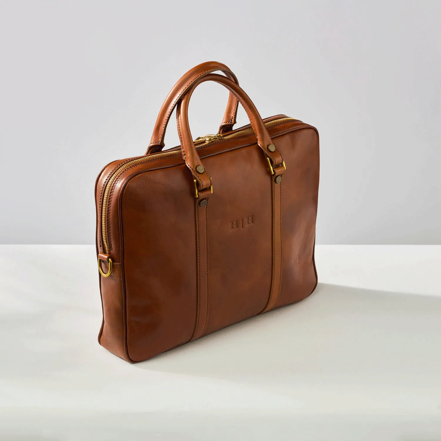 Piero Briefcase Cognac