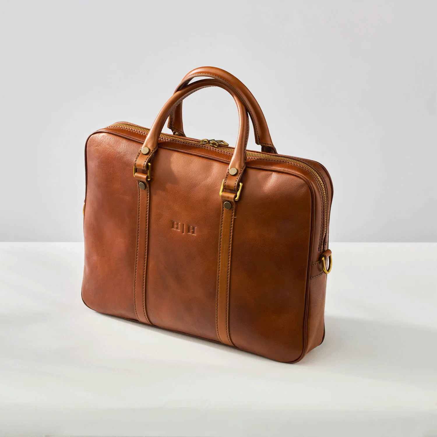 Piero Briefcase Cognac