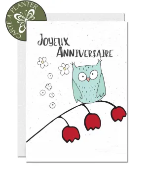 Plantable Birthday Card - Owl