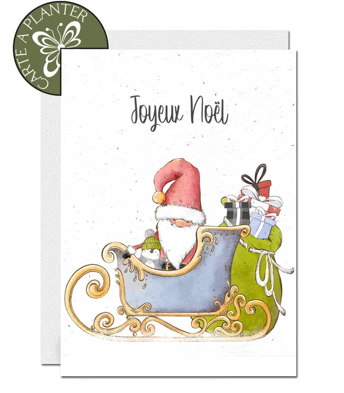 Plantable Christmas Card - Santa's Sleigh