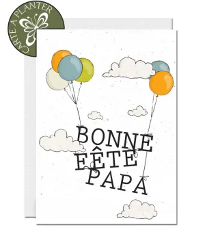 Plantable Father's Day Card - Balloons