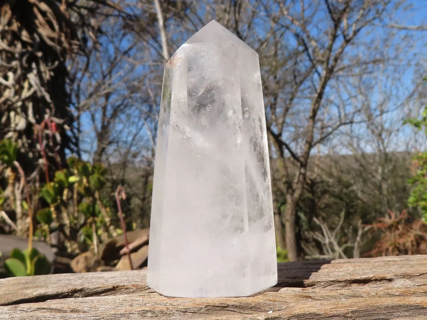 Polished Stunning Clear Quartz Crystal Points x 6 From Madagascar