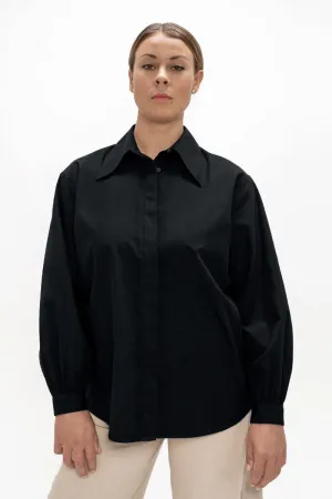 PRAGUE ORGANIC COTTON POPPLIN COLLAR SHIRT