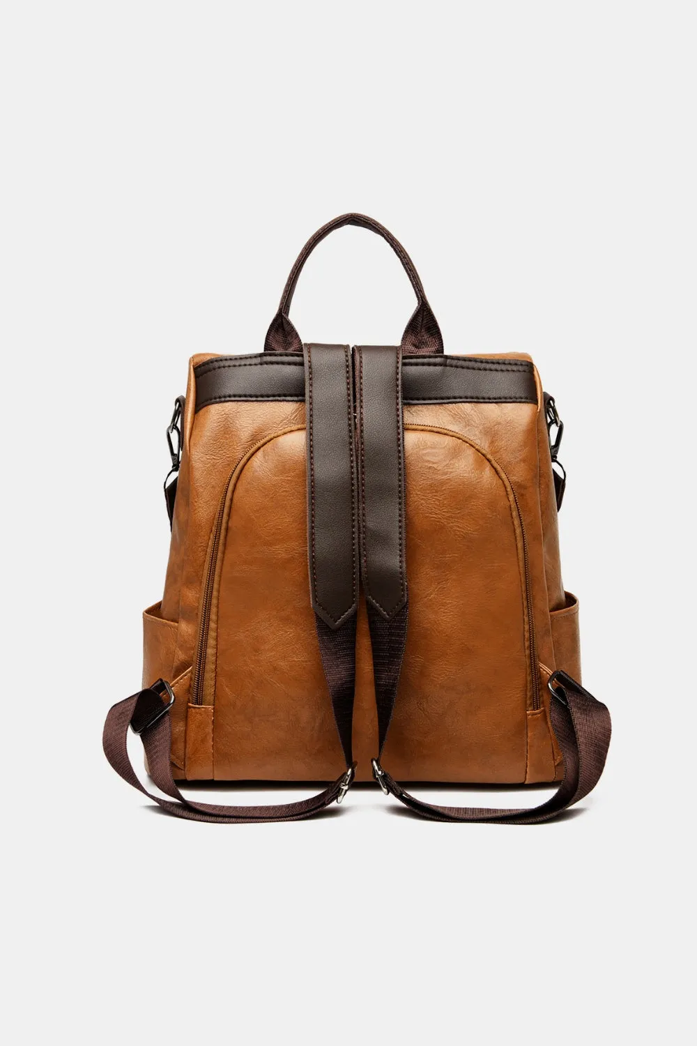 PU Leather Large Backpack Bag