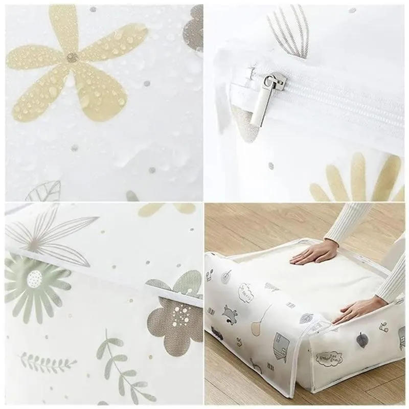 Quilt Clothes Storage Bag With Peva Material F49-8-1023 Flower